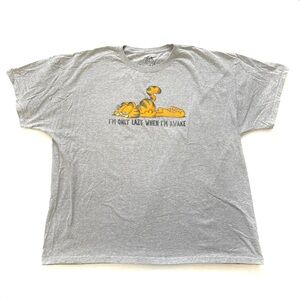 Garfield Cartoon Graphic T-Shirt 3XL “I’m Only Lazy When I’m Awake”